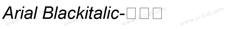 Arial Blackitalic字体转换